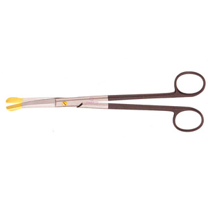 Ciseaux chirurgicaux Solz à pointe dorée, manche en carbure de tungstène doré, 20 cm, à lame courbée, instruments de salle d'opération, certifiés CE - Product Image 4