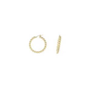 Créoles modernes en argent plaqué or 18 carats fabriquées en Italie, appréciées de toutes les femmes sophistiquées et exigeantes, toujours plus - Product Image 3