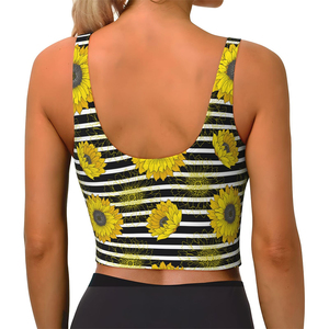 Soutien-gorge de sport respirant sans couture de haute qualité pour femmes, soutien-gorge de sport à maintien élevé, push-up, fitness, gym, sublimation, style simple, logo avant, yoga - Product Image 2