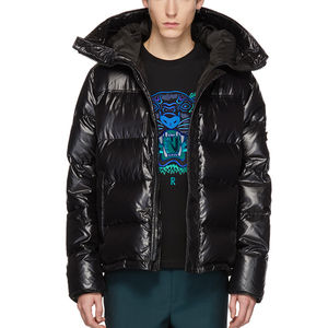 OEM personalizado logotipo impreso chaquetas para mujer burbuja chaquetas de invierno recortada brillante Puffer abrigo mujeres chaquetas de las mujeres - Product Image 1