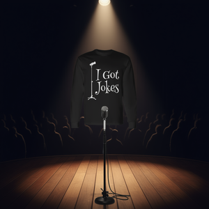 Maglietta a Maniche Lunghe per Comici Stand-Up, Improvvisatori e Professionisti del Microfono - Prodotto Promozionale per Scherzi e Divertimento - Product Image 3