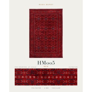 พรมโพลีเอสเตอร์ขายส่ง HUMAYUN HM005 สีแดง ผลิตด้วยเครื่องจักร พรมตุรกี สำหรับห้องนั่งเล่น โครงการโรงแรม - Product Image 2