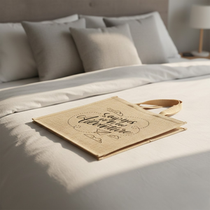 Sac fourre-tout en jute laminé 100% naturel, personnalisé, écologique, réutilisable, pour les courses, l'extérieur, la vente au détail, les cadeaux, les promotions - Product Image 2