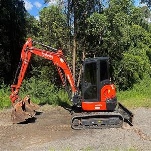 Excavadora de cadenas pequeña Kubota KX57-5, 3.5 toneladas de peso operativo, cilindro hidráulico Huade para construcción, nueva y usada disponible, 2020 - Product Image 4