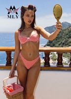 MLY 2026 Zomer Zwempak Brede Bandjes Dames Sexy Tweedelig Bikini Set Vooraan Geknoopt Zwemkleding Badpak Vrouwelijk Sexy Zwempakken