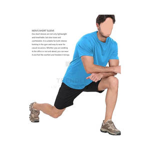 เสื้อออกกำลังกายผู้ชาย เสื้อวิ่ง เสื้อยิม แห้งเร็ว แขนสั้น ระบายอากาศ ซับเหงื่อ ผ้าฝ้าย 100% แบบลำลอง - Product Image 3
