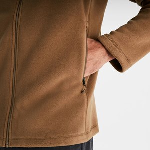 Chaqueta de lana con cremallera para hombre acogedora con cuello levantado y patrón ligero duradero para actividades al aire libre de invierno uso informal - Product Image 3