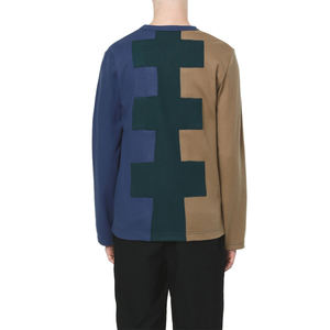 Camiseta de manga larga para hombre, prenda de vestir, de algodón, con estampado liso en blanco, de alta calidad, con contraste de Color, Material informal, venta al por mayor - Product Image 2