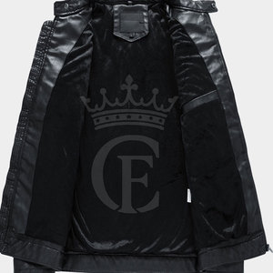 Chaqueta de cuero genuino ajustada de gran oferta para hombre 2025, chaqueta de cuero con cuello levantado personalizada - Product Image 3