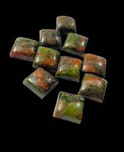 ¡20 piezas cabujón de jaspe de Unakite natural! Piedras preciosas sueltas octagonales pulidas para la fabricación de joyas (8x10mm-15x20mm) - Product Image 2