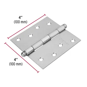 HERMEX 4 'satinato in metallo cardine porta armadio Design moderno morbido chiusura testa rotonda scatola di 10 quadrati in acciaio cerniere