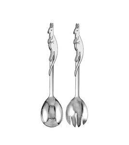 Servidor de ensalada hecho a mano, cubiertos de acero, servidor de ensalada con mango en zigzag para servir comida, cuchara de nuevo diseño - Product Image 3