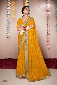 100% ผ้าไหมที่มีเส้นขอบและคอลเลกชันสีแสด - Product Image 4