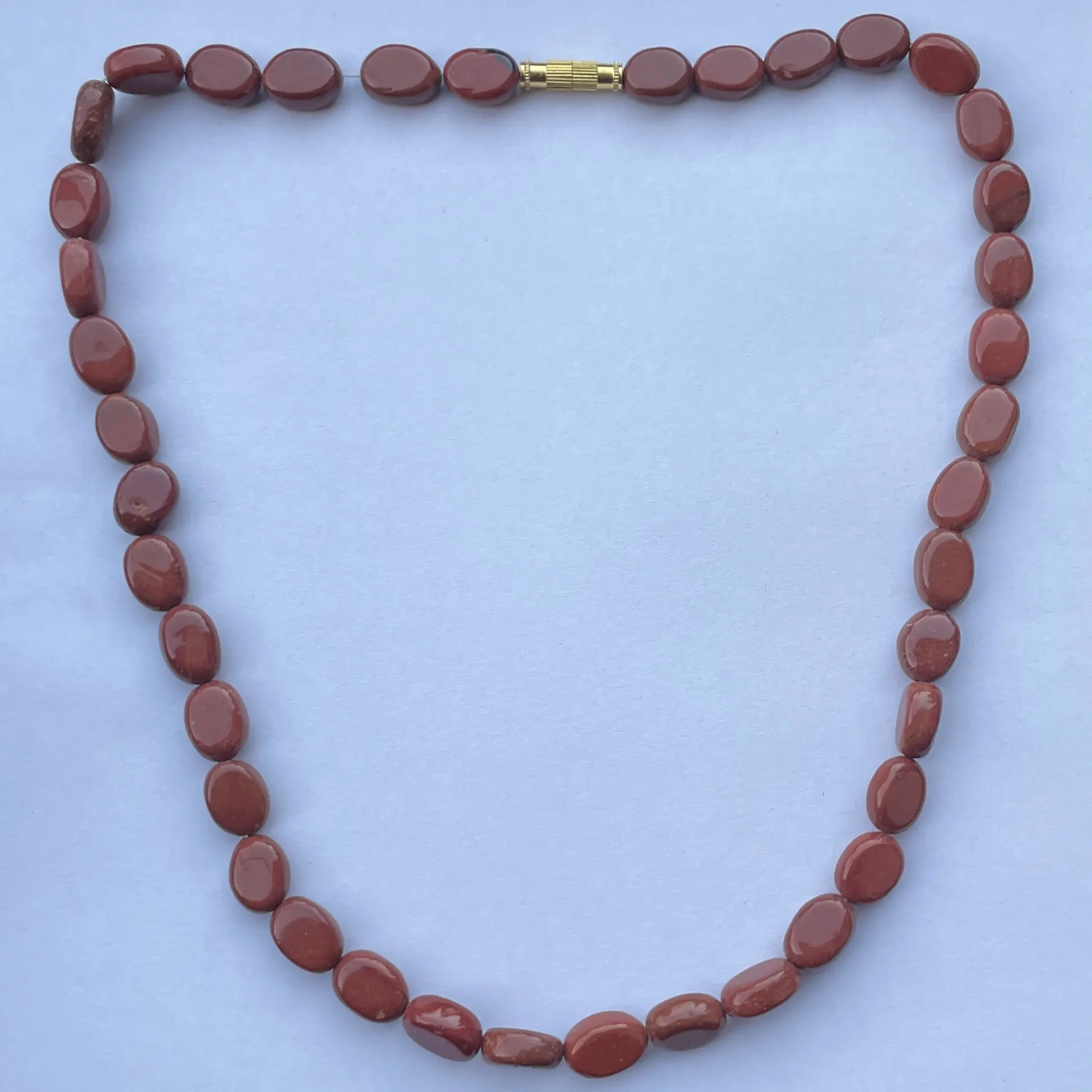 8mm Natural Red Jasper Smooth Oval Gemstone Beads Necklace Jewelry Semi Precious Online Sale Store Latest Alibaba Collection New