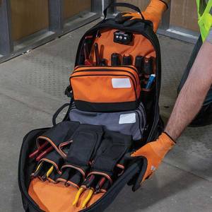 Ensemble de pochettes à outils pour électricien en polyester robuste de haute qualité |   Sacs à fermeture éclair à double compartiment avec fond renforcé - Product Image 6