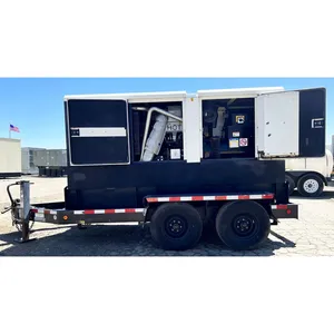 Groupe électrogène diesel industriel 115 kW avec sélecteur de tension 480 V 1800 tr/min, refroidi par eau, sur remorque, pour usage commercial de secours - Product Image 3