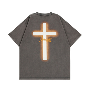 Custom Acid Wash Vintage Imprimir Oversized Camiseta Impresión digital al por mayor - Product Image 2