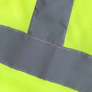 เสื้อยืดระบายอากาศได้ดี สีสะท้อนแสง สำหรับงานรักษาความปลอดภัยในสนามบิน ถนน ไซส์พลัส - Product Image 3