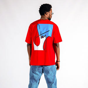 Camisetas Gráficas con Estampado Digital Personalizadas al por Mayor, Camisetas Holgadas de Algodón Grueso, Camisetas Cortas Cuadradas para Hombre - Product Image 2