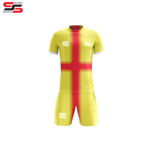 Dernier modèle de maillot de football à séchage rapide Kit de football en maille pour enfants adultes Club Team Sportswear avec impression de nom personnel - Product Image 3