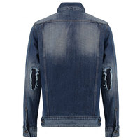 Vestes en jean enduit 100 % coton pour hommes, respirantes, grandes tailles, haute qualité, fabriquées au Pakistan, logo personnalisé sur le devant, service OEM, hiver