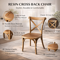 Vente en gros usine : Chaises et tables de luxe en résine à dossier croisé pour événements, mariages en extérieur et fêtes d'enfants