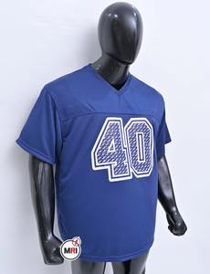 Camiseta de malla de fútbol personalizada al por mayor con serigrafía única OEM para camiseta cuadrada con cuello en V unisex - Product Image 4