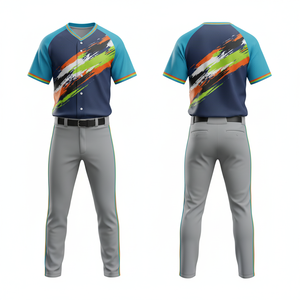 Latest Baseball Uniform Design Wholesale Sublimation Jersey Pants Lightweight Mesh <b>Athletic</b> Wear - Product Image 5