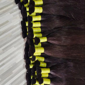 Cabello liso Remy de templo indio de alta calidad de lujo sin tocar de un donante estilo indio del Sur - Product Image 1