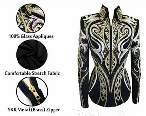 Chaqueta de espectáculo occidental para montar a caballo de la mejor calidad del fabricante directo, ropa cómoda que incluye pantalones y conjunto de Halter - Product Image 2