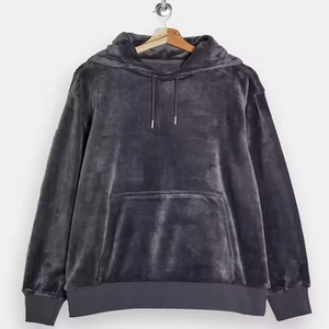 Pull à capuche uni imprimé par transfert thermique personnalisé en usine pull vierge - Product Image 5