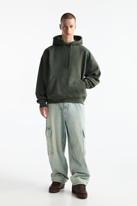 Sudadera con Capucha Extra Grande para Hombre, de Alta Calidad, 100% Algodón, Forro Polar Térmico Impermeable, Color Sólido Personalizado, Nuevo Modelo - Product Image 3