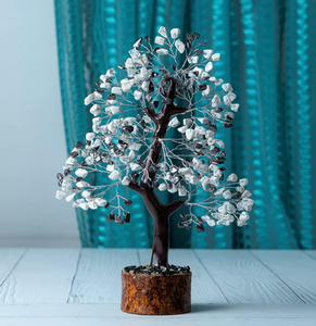 La mayoría de las ventas hechas a mano piedra Natural Hematita y howlita piedras preciosas Chips ágata árbol para la decoración del hogar - Product Image 5