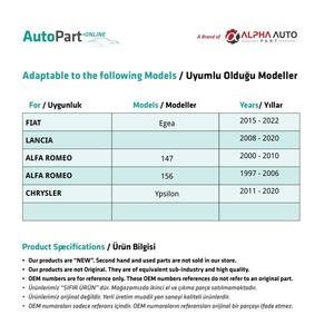 Feux de signalisation latéraux pour Alfa Romeo 147,156-Blanc-DROIT et GAUCHE - Product Image 2