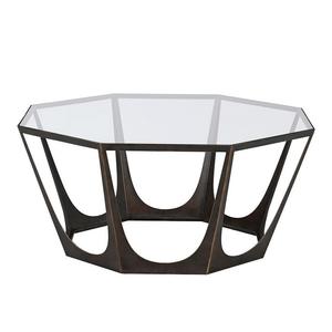 style living room <b>furniture</b> round modern Silver metal <b>legs</b> Modern Metal Side Table - Product Image 3