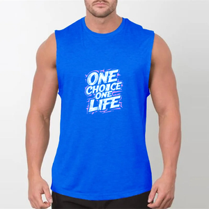 Camiseta sin mangas informal para correr de verano para hombre, nueva Camiseta de punto transpirable de estilo callejero a la moda, ropa deportiva sublimada - Product Image 2