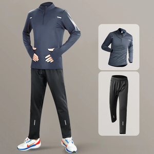 <b>Men's</b> Sportswear Set Quick-Dry Running Spandex or Polyester Morning Run Clothing Spring Autumn Training <b>Jacket</b> Full Sleeves - Product Image 3