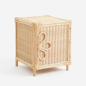 Elegante mesa auxiliar de cama de ratán natural para habitación de niños, mesa auxiliar de ratán hecha a mano con perilla de flores, venta al por mayor de Vietnam - Product Image 5