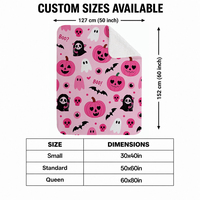 Couverture Sherpa personnalisée en sublimation pour Halloween, idéale pour les événements d'entreprise, la décoration hôtelière et les programmes saisonniers