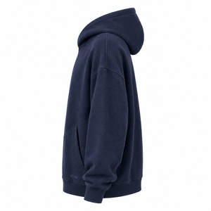 Sweat-shirt à capuche surdimensionné en molleton épais 400 g/m² pour homme, style vintage délavé, vêtement décontracté pour l'hiver - Product Image 5