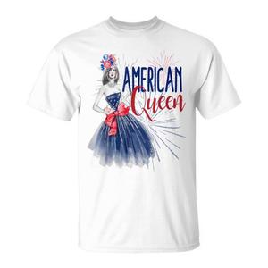 Camiseta American Queen Glam, camiseta patriótica del 4 de julio para mujer - Product Image 1