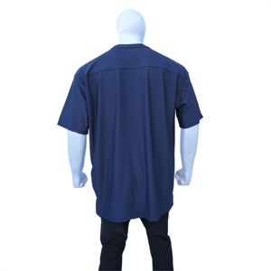 Camiseta de gimnasio de algodón 100% de gran tamaño azul, entrenamiento de rendimiento, camiseta duradera antimicrobiana para entrenamiento, Fitness Boxy Fit - Product Image 2