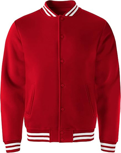 Haute qualité hommes classique rayé col bouton Letterman université école hommes veste à capuche poches veste pour hommes 2025 - Product Image 1