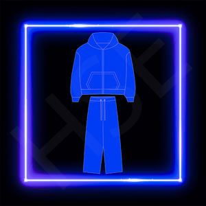 Conjunto Deportivo Personalizado para Hombre, Sudadera con Capucha y Cremallera, Conjunto Deportivo para Hombre de Algodón Grueso con Lavado Ácido - Product Image 2