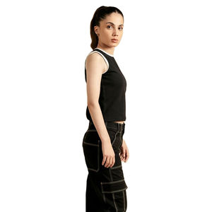 เสื้อครอปท็อปผู้หญิง พร้อมส่ง MOQ ต่ำ สำหรับใส่หน้าร้อน ออกแบบเองได้ คุณภาพใหม่ เสื้อกล้ามผู้หญิงสำหรับเล่นกีฬาและสวมใส่ลำลอง - Product Image 3