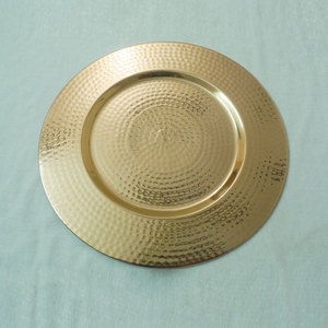 Stylish Border New Charger Plates Metal Wedding Organizer Handmade <b>Serving</b> <b>Dishes</b> for Hotel Dinner Restaurant Home Table <b>Dishes</b> - Product Image 2