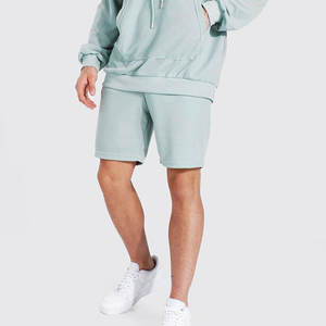 Gran Oferta personalizada de verano de alta calidad de manga larga con capucha para hombre, conjunto de 2 piezas, pantalones cortos, chándales ajustados para hombre 2022 - Product Image 6