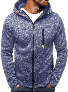 Sudadera con capucha para hombre con bolsillos laterales con cremallera Lana fina Color sólido Casual Chándal con capucha para exteriores Chaqueta con capucha delgada de manga larga - Product Image 6