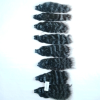 Cheveux naturels bruts Remy indiens, tissage double trame à la machine, 100g, non traités, cuticules alignées, vierges, à clipser, fusion, pour extensions.