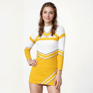 Tela Ligera Estampada |   Conjunto de Uniforme de Animadoras para Niñas, Rendimiento en Entrenamiento, Alta Calidad, Secado Rápido, Personalizable - Product Image 1